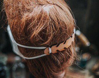 Adjustable Mask Ear Saver - Ear Relief in Leather Vintage Steampunk Style