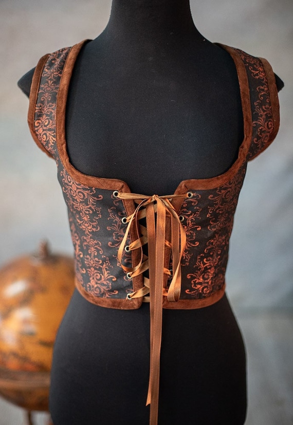 Mieder Renaissance Steampunk Mieder Gothic Damast Renaissance Korsett Weste - Etsy.de