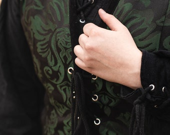 Gilet Da Uomo Vittoriano Steampunk Gotico - Rosso - X-Large - Foto 5