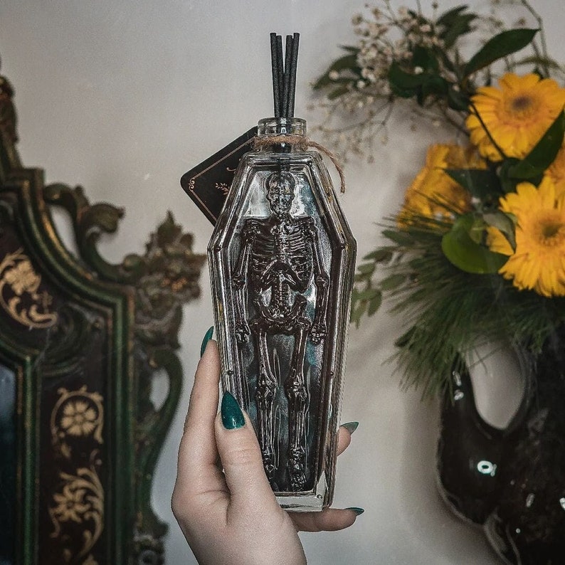 Coffin Reed Diffuser Home Decor Halloween Aroma Skull - Etsy