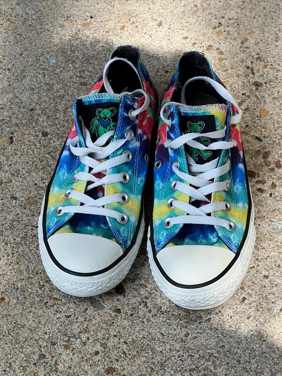 Grateful Dead Converse Sneakers, Dancing Bear Tie Dye, All  display picture 1
