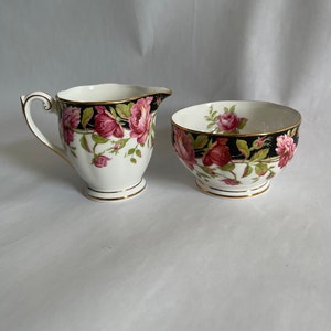 Queen Anne Black Magic Creamer & Sugar Set