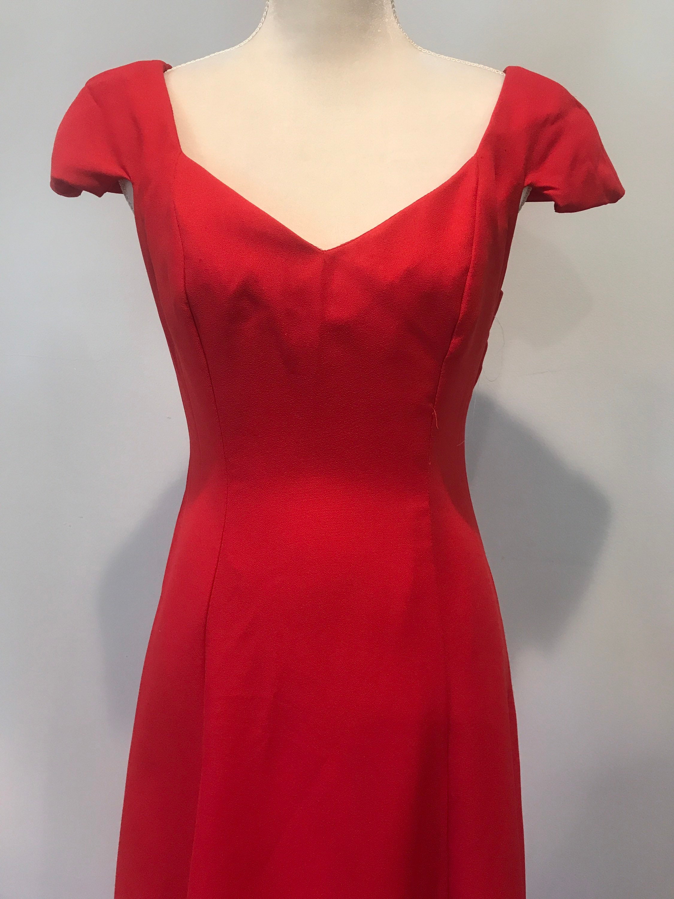 Red Vintage Formal Dress by Jordan Size 9/10 - Etsy