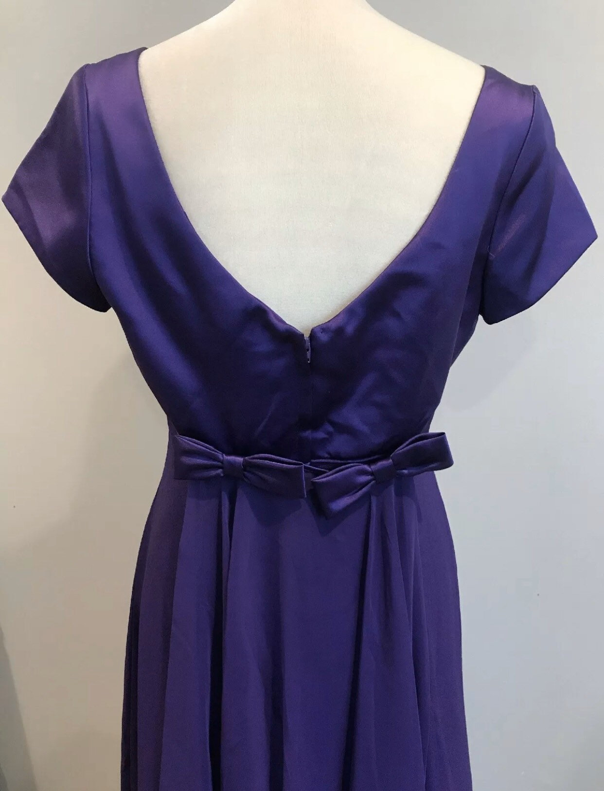 Vintage Purple Dress Wedding Bridesmaids Dress Maxi Prom Mother of the ...