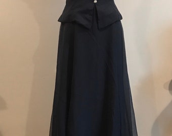 Vintage Jordan Sweet Navy Formal Dress 13/14 Mother of Bride Groom Bridesmaid