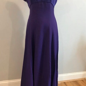 Vintage Purple Dress Wedding Bridesmaids Dress Maxi Prom Mother of the Bride Gown - 9/10 Nu-Mode
