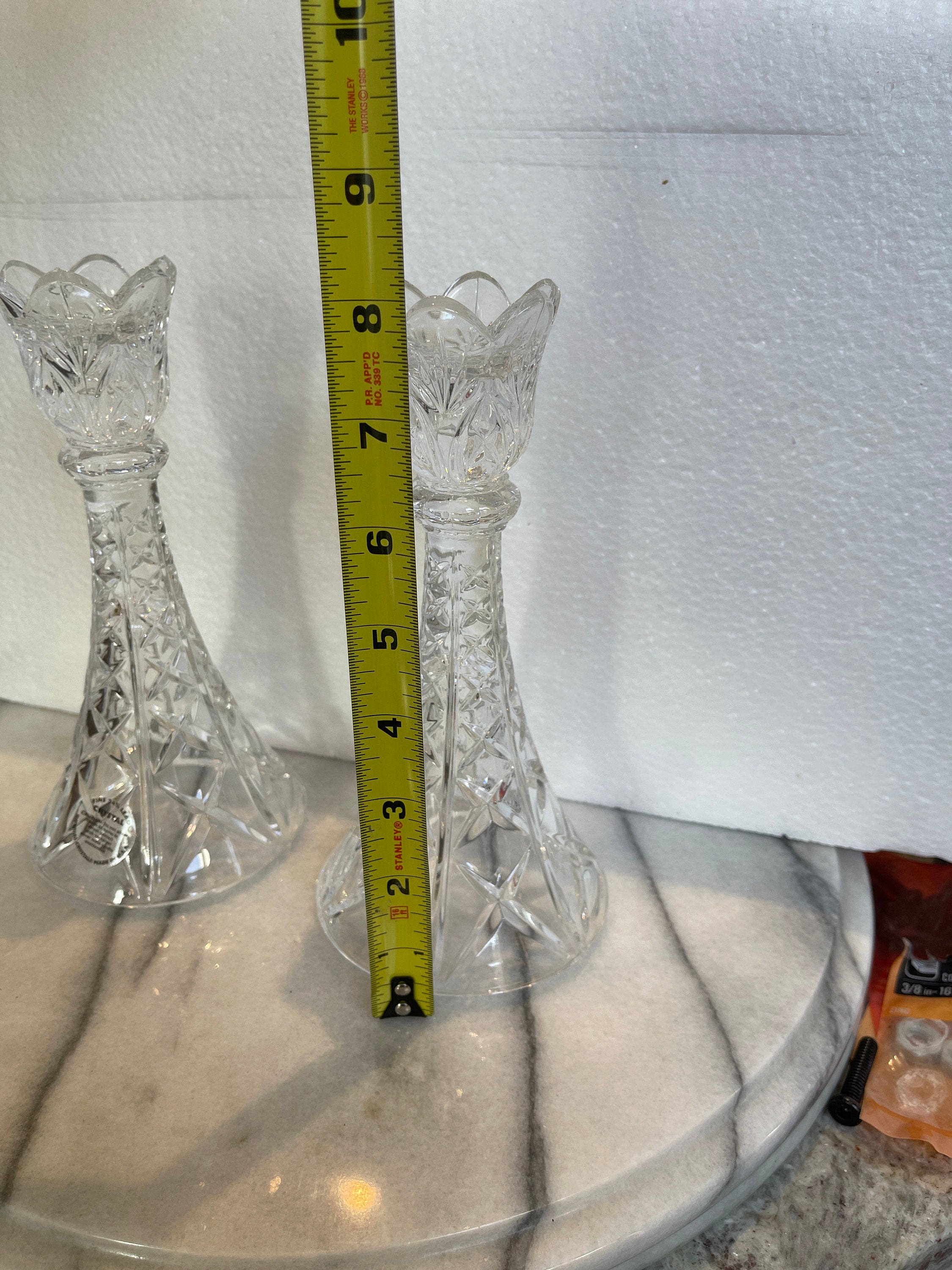 Lead Crystal Candle Holders by Imperial Glass - Etsy