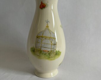 Aynsley Edwardian Kitchen Garden Bone China Baluster Vase