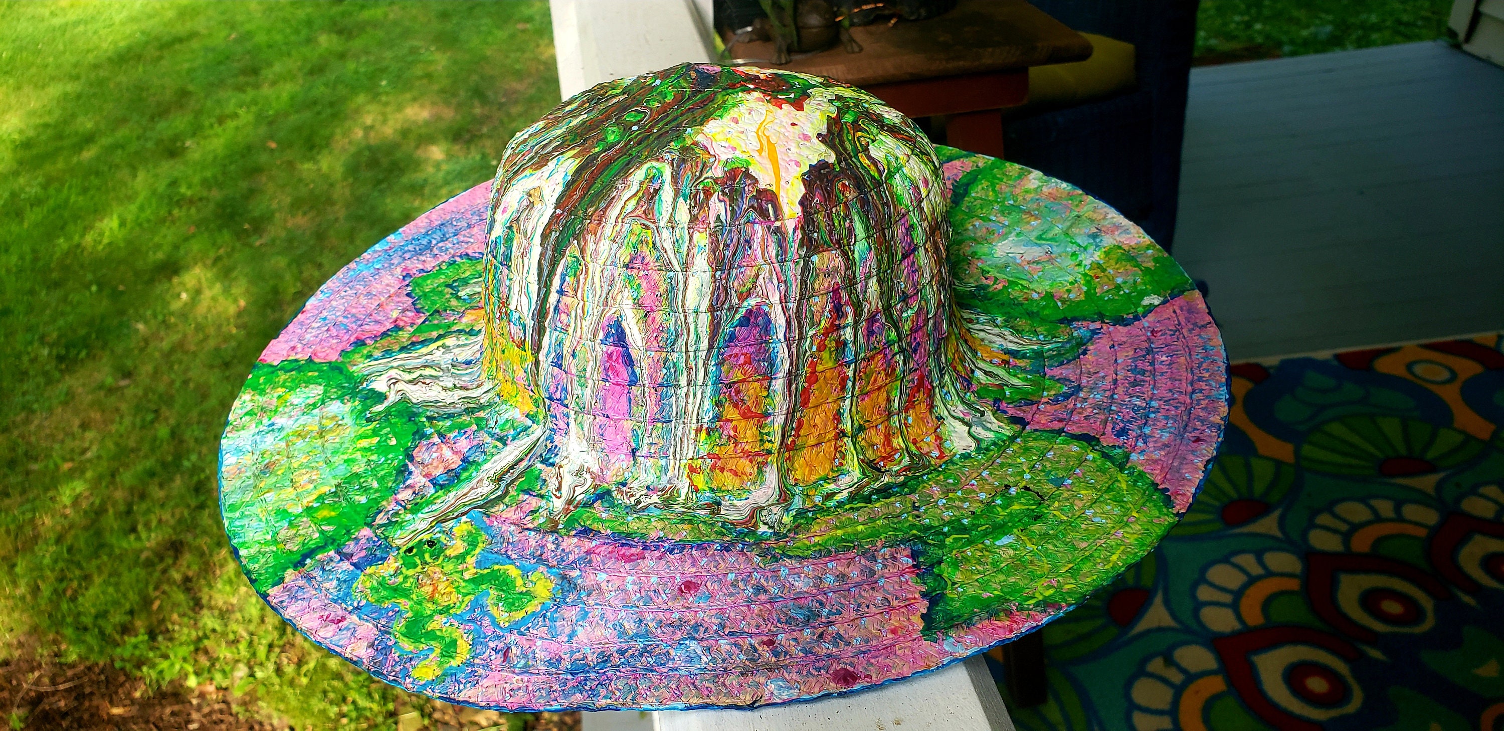 Handpainted Waterlily Hat Etsy
