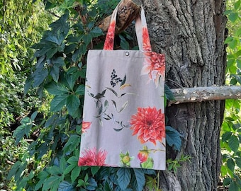 Bolsa de mano estética Serigrafía bolsa de mano Bolsa de flores Bolsa de todos los días Bolsa de hombro Bolsa reutilizable Bolsa de mano pequeña