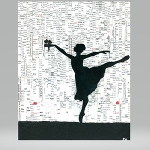 Die Tanzerin Collage Schwarz Weiss Collage Tanzerin Etsy