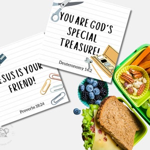 Lunch Box Affirmation Cards Printable, Biblical Truth for Kids
