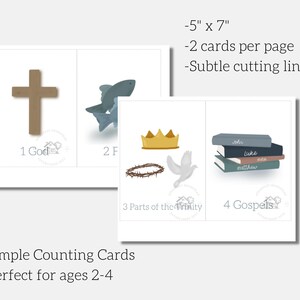 Scripture Count Paper Bible-inspired Counting Cards Printable Morning Basket Activity - Etsy