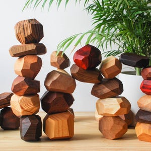 Natural Wooden Balancing Stones