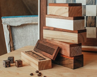 Wooden Dice Box // Handmade Retro Little Box