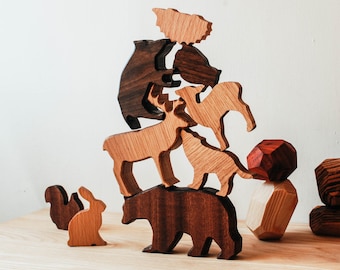 Wooden Toy Woodland Animals // Temperate Forest Fauna