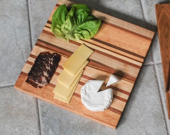 Hardwood Serving Tray // Handcrafted Cutting Board // Square Wooden Board
