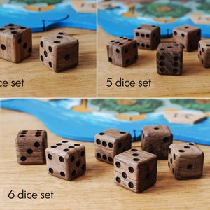 Walnut Dice // 16mm 5/8 and 20mm 3/4 // Handmade Unique Dice // Black and Common Walnut Dice Bl.Walnut 20mm round