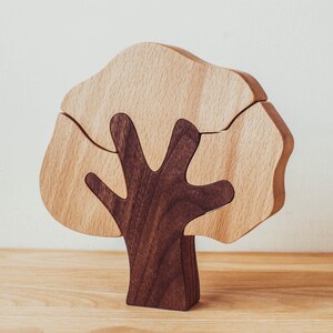 Set of Wooden Trees // Figures to Play // Natural Wood Toy // Forest Tree Puzzles image 7