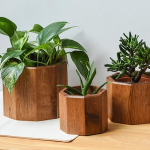 Übertopf aus Holz