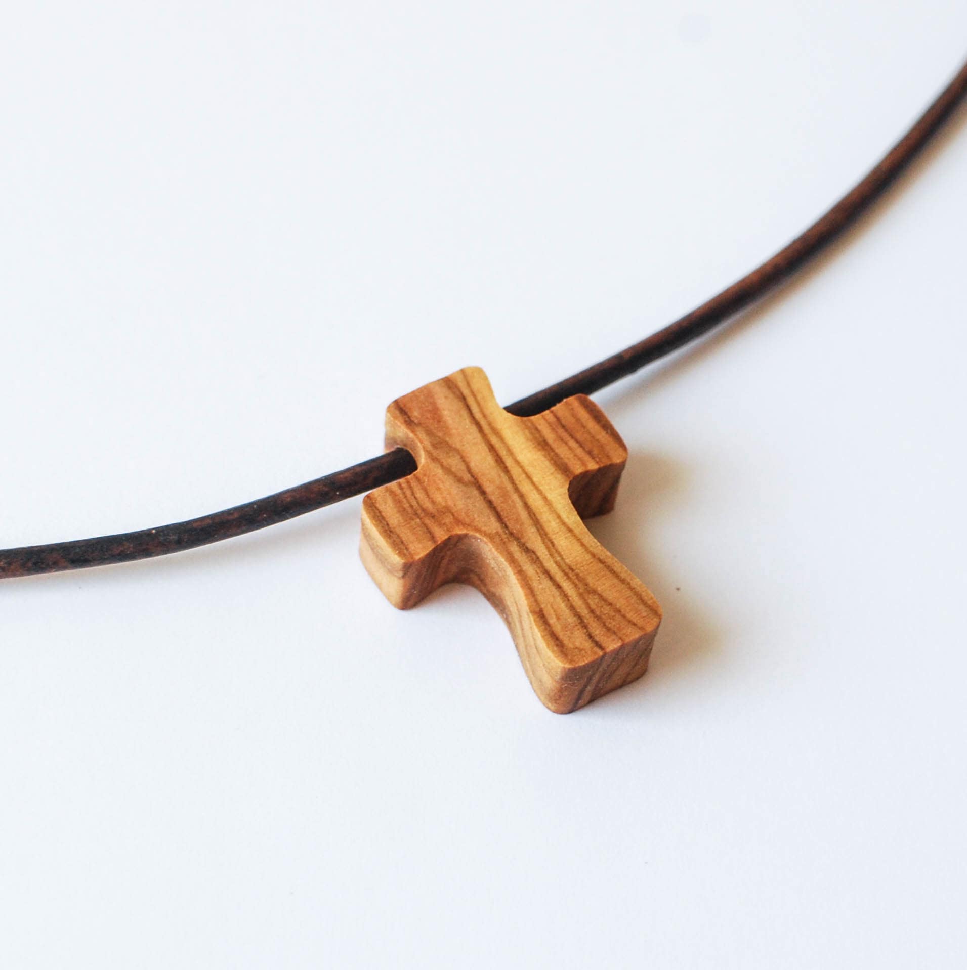 Olive Wood Cross Necklace Australia