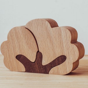 Set of Wooden Trees // Figures to Play // Natural Wood Toy // Forest Tree Puzzles image 9