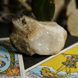 Druzy Quartz Crystal Cluster on Matrix | Raw Clear Druzy Crystal Quartz | Druzy Geode Cluster | Raw Quartz Geode | Druzy Mineral Specimen
