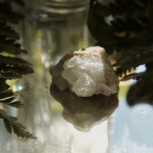 Mini Natural Calcite Blade Cluster Host Rock | White Calcite Cluster | Raw Bladed Calcite | Rough Clear Calcite Specimen | Calcite Crystal