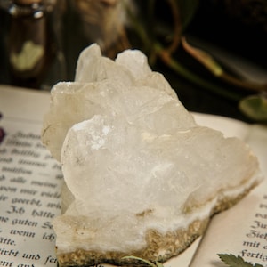 White Calcite Blade Cluster | UV Calcite Crystal Cluster | White Calcite Quartz Crystal | Natural Calcite Crystals | Washington Calcite
