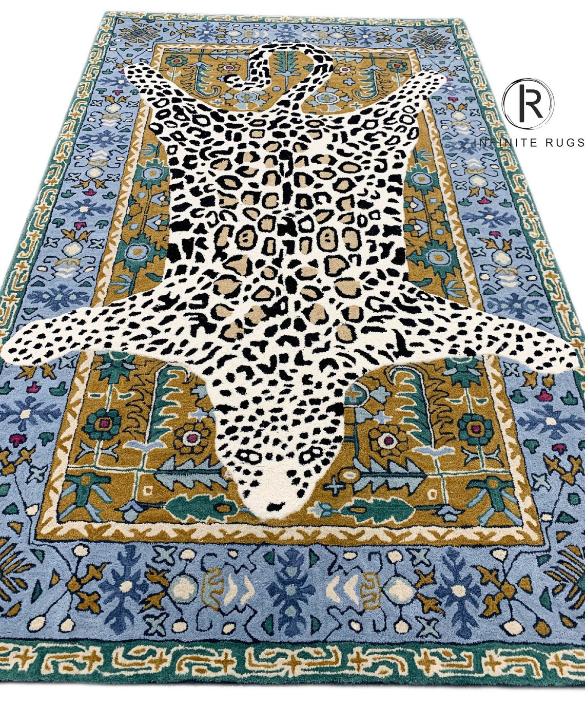 Tufted Leopard Rug 100 Woolen Area Rug for Hall Kitchen Etsy