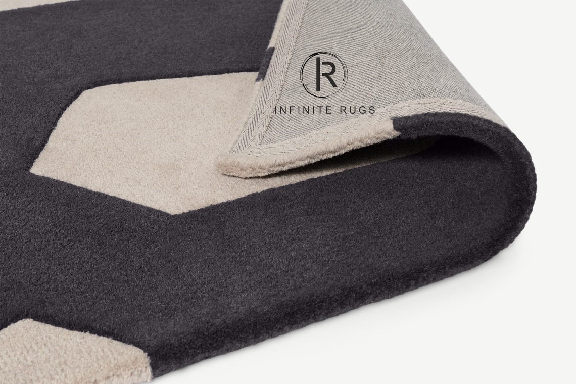 Designer Tufted Wool Rug Area Rug Modern Area Rug Handmade - Etsy