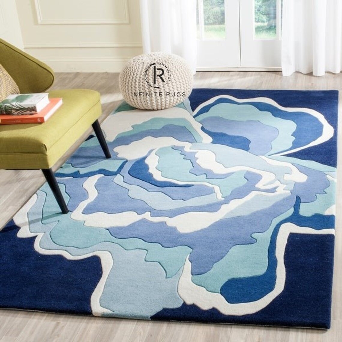 INFINITE RUGS MODERN Hand Tufted Rug 100 Woolen Area Rug for Etsy