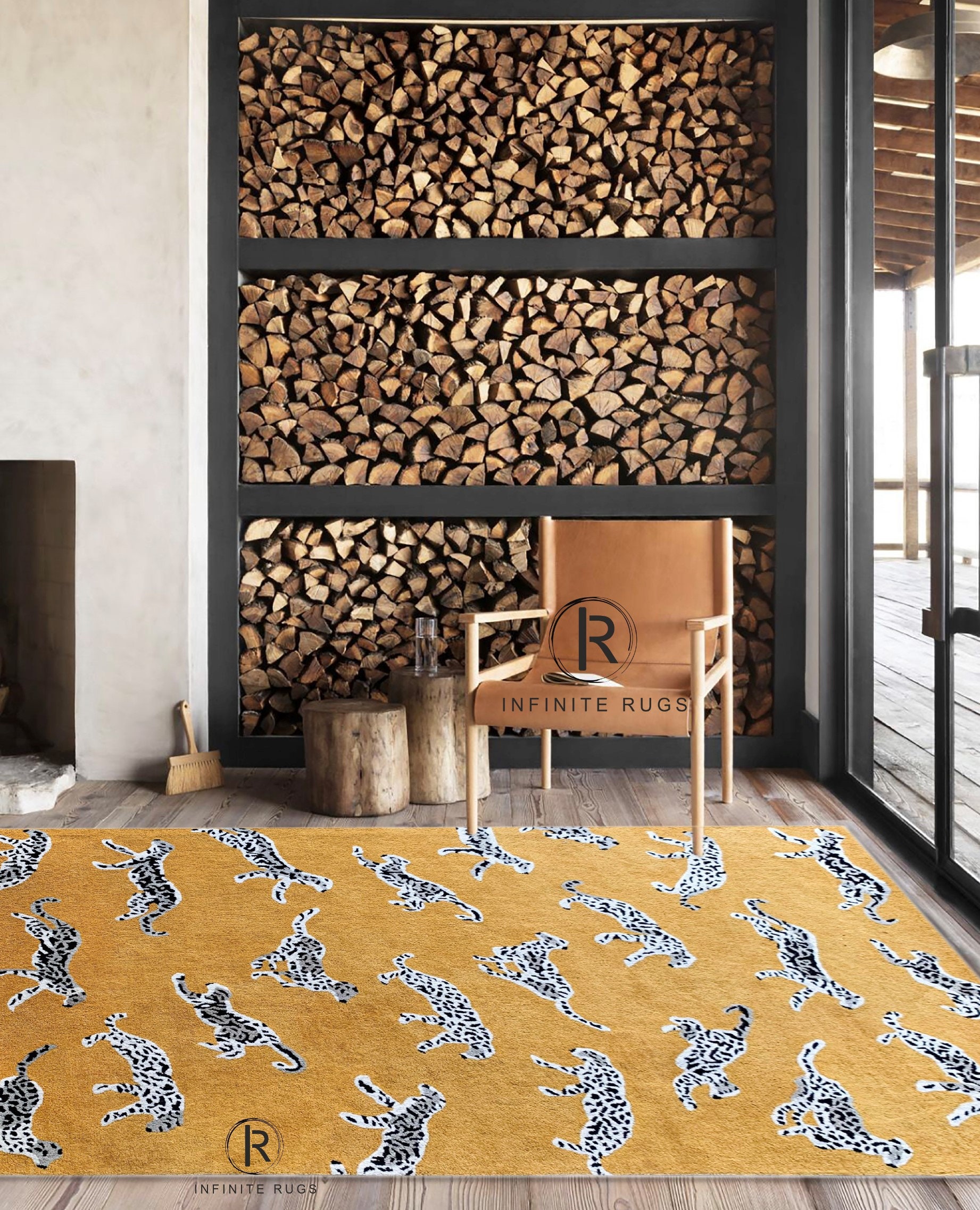 Modern Cheetah Area Rug 100 Woolen Carpet for Hall Kitchen Etsy