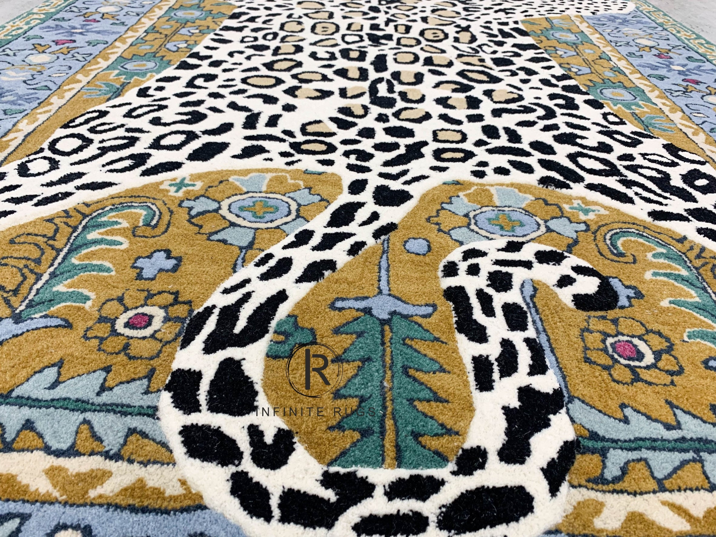 Tufted Leopard Rug 100 Woolen Area Rug for Hall Kitchen Etsy