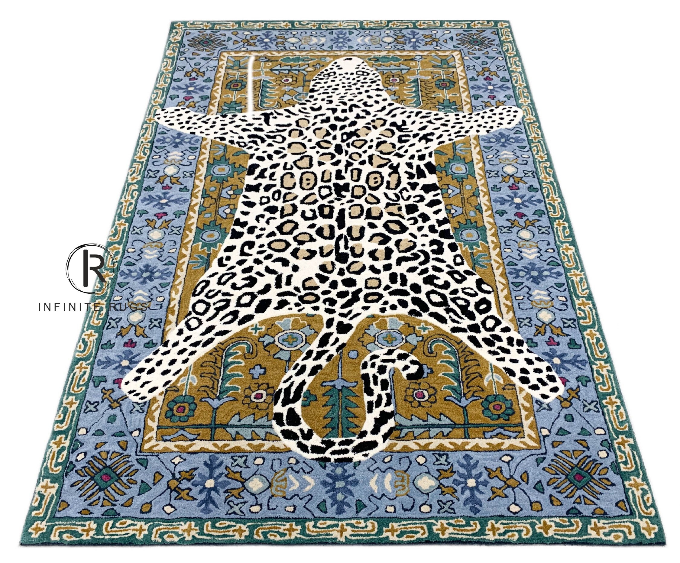 Tufted Leopard Rug 100 Woolen Area Rug for Hall Kitchen Etsy