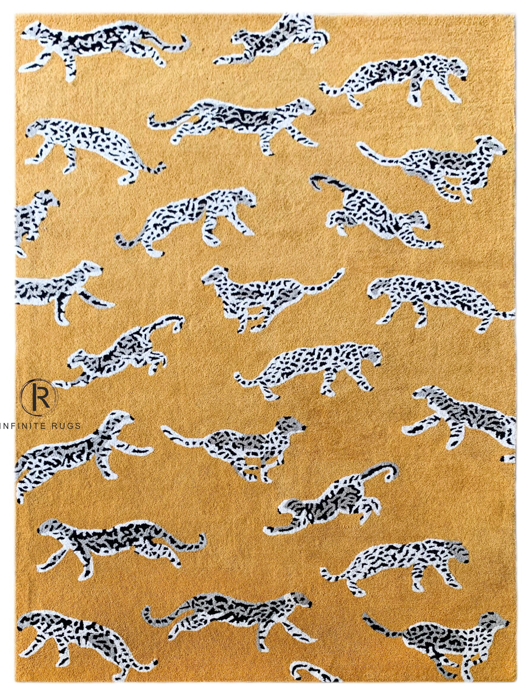 Modern Cheetah Area Rug 100 Woolen Carpet for Hall Kitchen Etsy