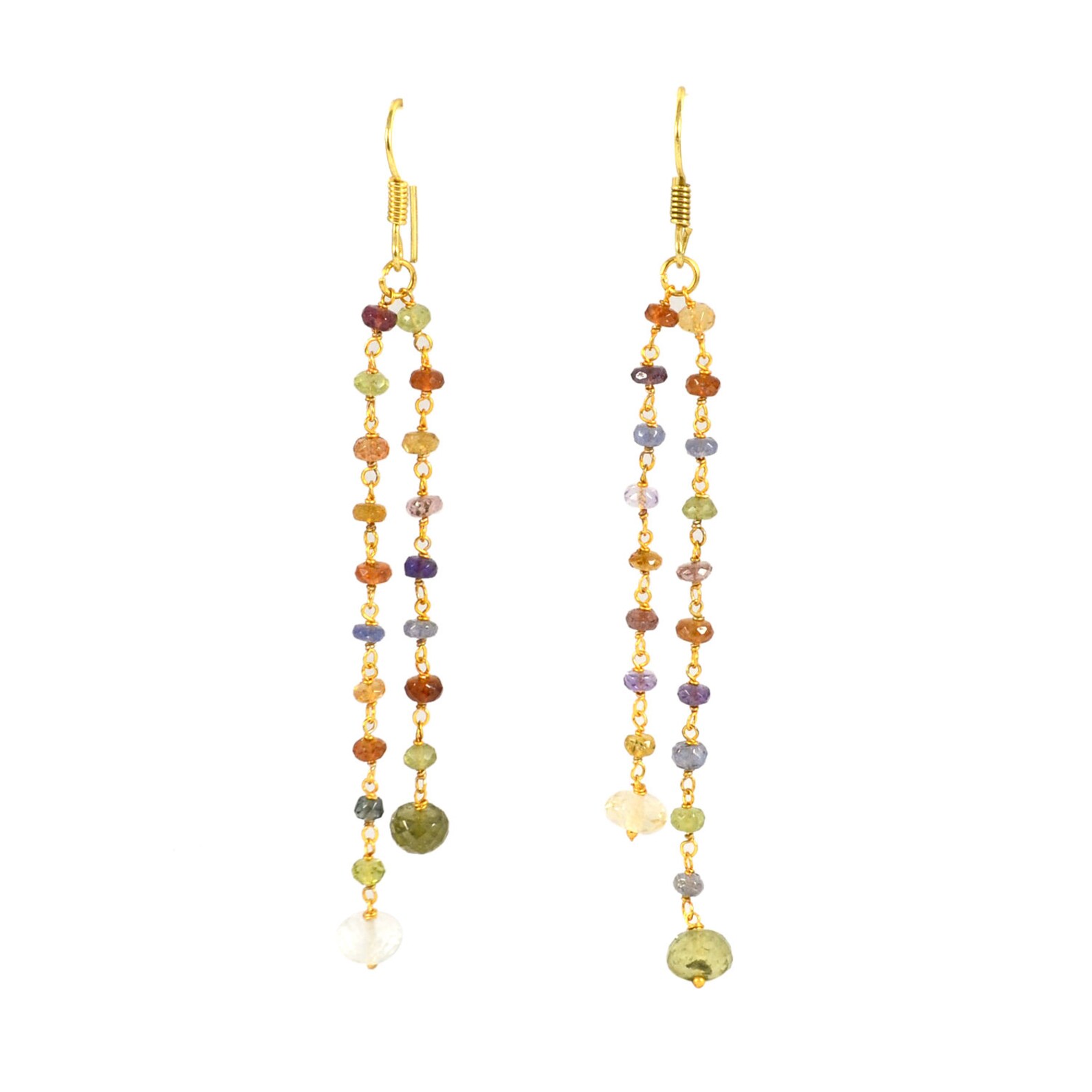 Natural Gemstone Earrings Multi Gemstone Earrings Etsy