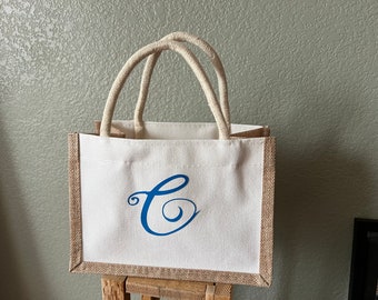 Monogrammed Canvas Bag /various sizes / Purse / Handbag