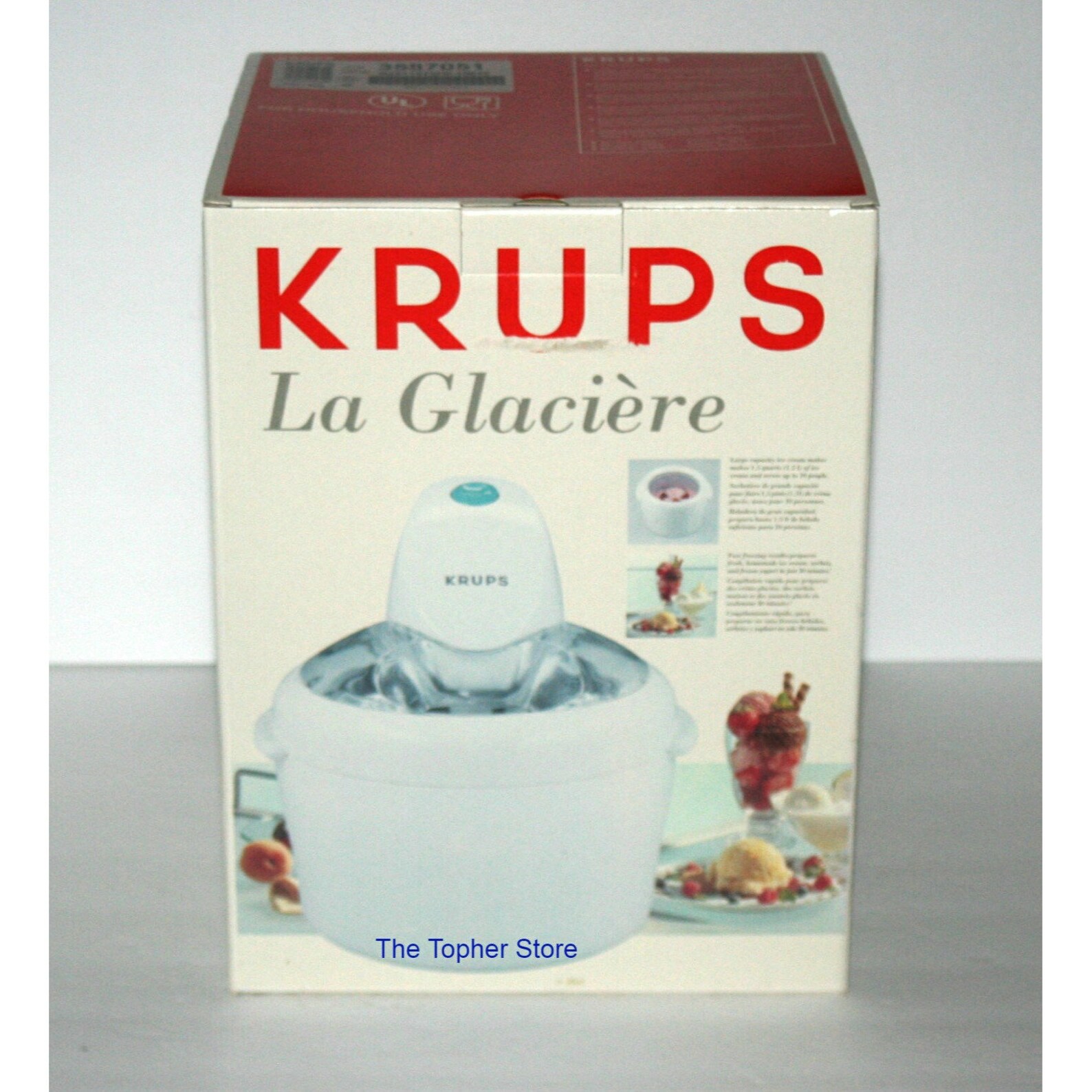 Krups La Glaciere White Automatic Ice Cream Maker Sorbet Etsy