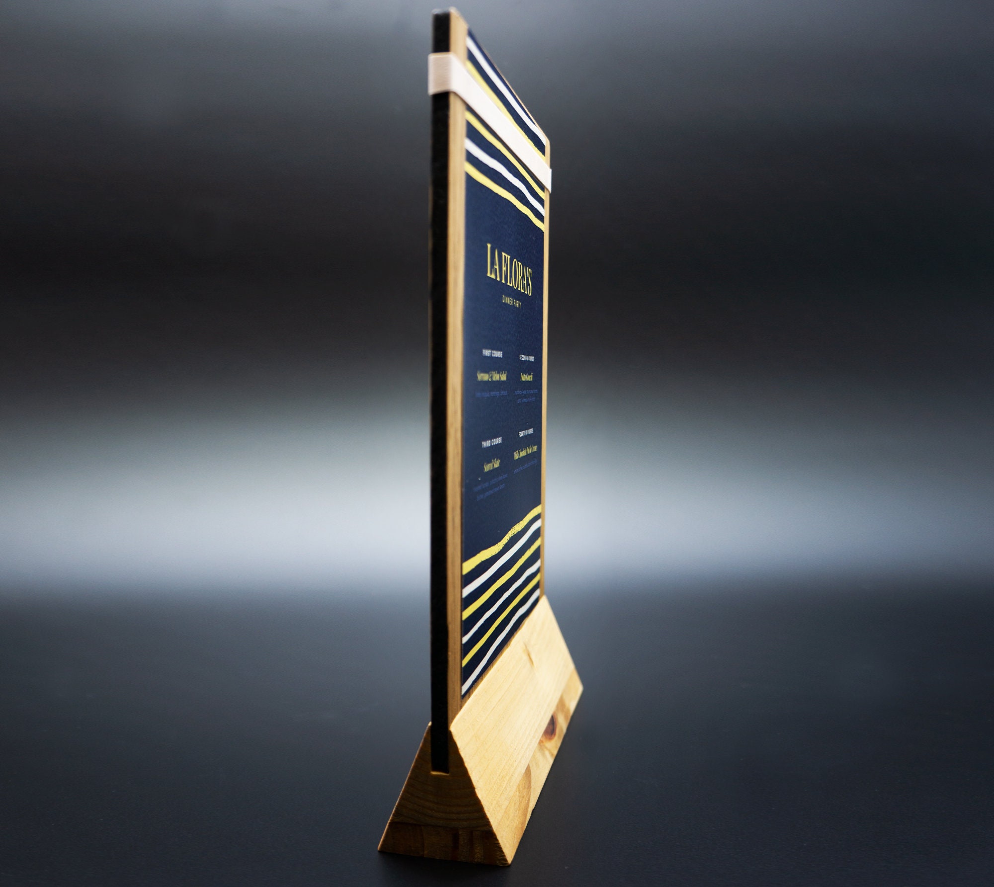 Wood Menu Stand Wooden Board Menu Table Stand Menu Sign Holder Menu