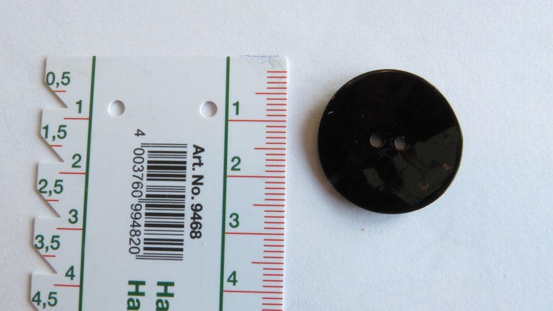 Knöpfe von JIM KNOPF, Agoya Perlmutt, Durchmesser 2,5 cm 40 in 7 Farben, wunderschön glänzend 1 Stück Schwarz