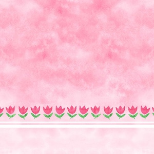 Süßes Tulpen-Baumwoll-Jersey - Panel, rosa, Panelhöhe ca 70 cm - 1 Panel