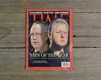 Revista Time, número doble – diciembre de 1998 / enero de 1999 – «Hombres del año», regalo de cumpleaños vintage