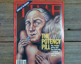 Vintage Time Magazine - May 4, 1998 -Boom on Viagra - Birthday Gift, History Project