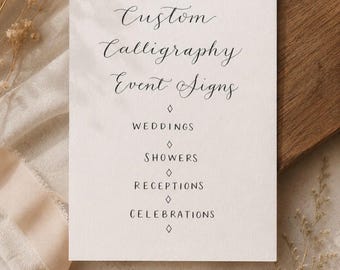 Custom Calligraphy Event Signs