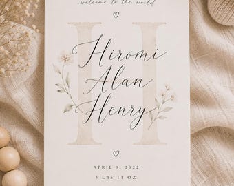 Custom Hospital Name Announcement Card