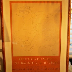 Renoir, Chez Huguette Beres, 1957 Litografía Cartel en papel