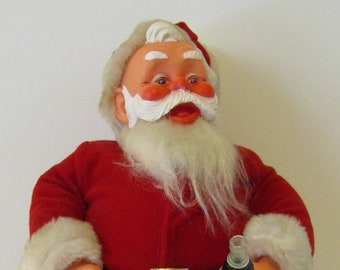 1940&#39;S Coca-Cola Rare 16&quot; Santa Doll Sewn Boots And Bottle