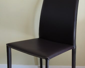 Baxton Studio Alicia Black Bonded Leather Dining Chair