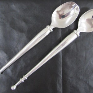 Carrol Boyes Salad Servers Set Signed South African Pewter and Stainless Steel